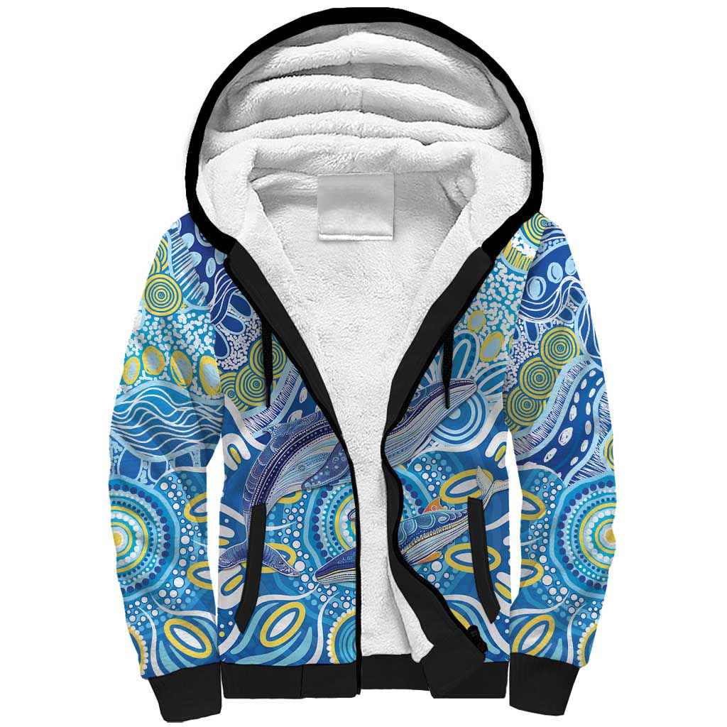 NAIDOC Week 2026 Sherpa Hoodie Dreaming of Whales Aboriginal Dot Art