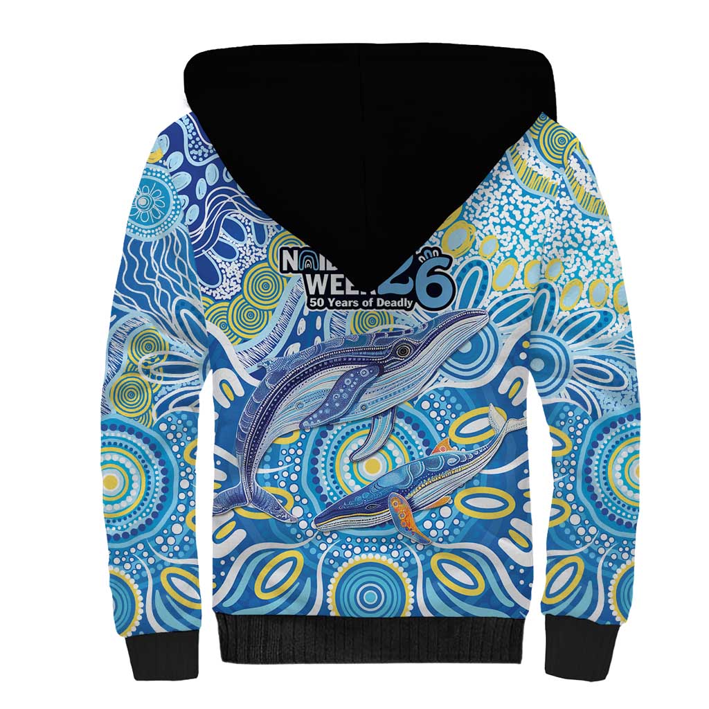 NAIDOC Week 2026 Sherpa Hoodie Dreaming of Whales Aboriginal Dot Art