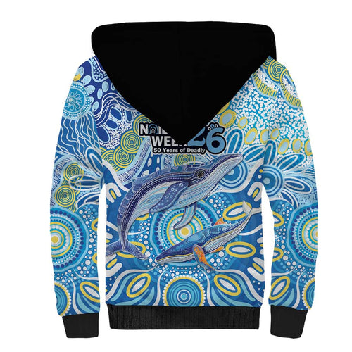 NAIDOC Week 2026 Sherpa Hoodie Dreaming of Whales Aboriginal Dot Art