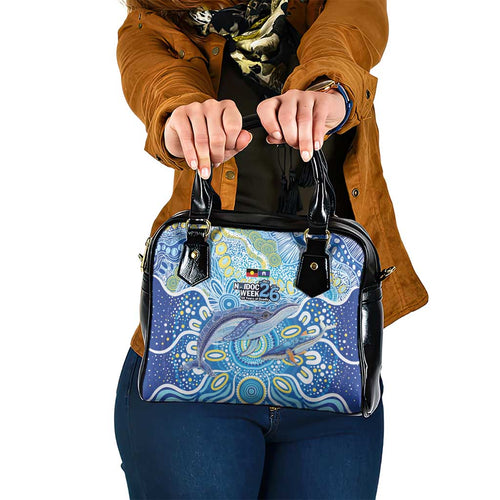 NAIDOC Week 2026 Shoulder Handbag Dreaming of Whales Aboriginal Dot Art