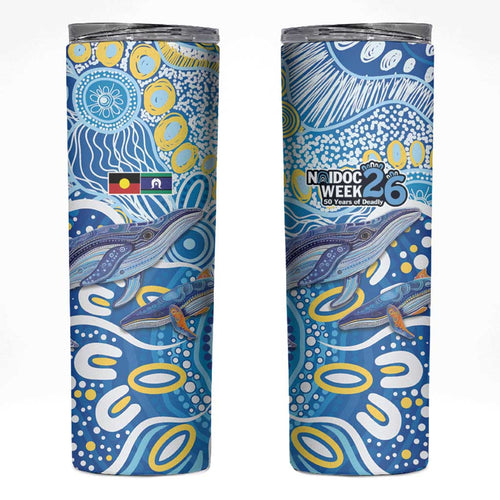 NAIDOC Week 2026 Skinny Tumbler Dreaming of Whales Aboriginal Dot Art
