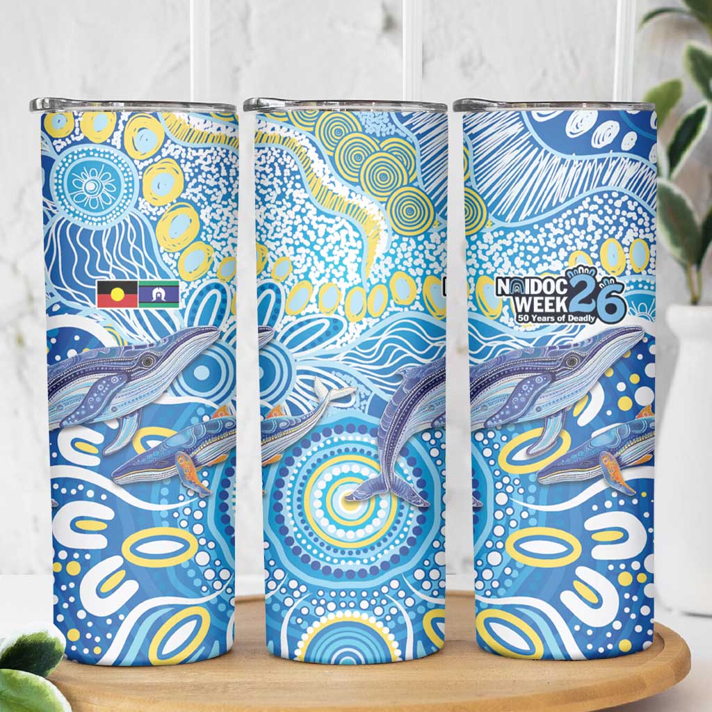 NAIDOC Week 2026 Skinny Tumbler Dreaming of Whales Aboriginal Dot Art