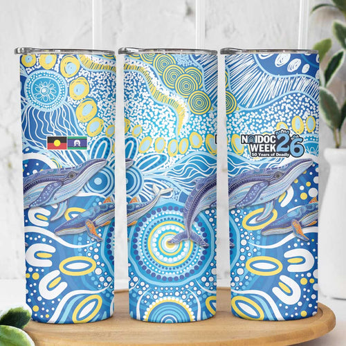 NAIDOC Week 2026 Skinny Tumbler Dreaming of Whales Aboriginal Dot Art