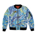 NAIDOC Week 2026 Sleeve Zip Bomber Jacket Dreaming of Whales Aboriginal Dot Art