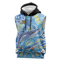 NAIDOC Week 2026 Sleeveless Hoodie Dreaming of Whales Aboriginal Dot Art