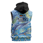 NAIDOC Week 2026 Sleeveless Hoodie Dreaming of Whales Aboriginal Dot Art
