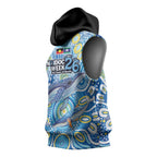 NAIDOC Week 2026 Sleeveless Hoodie Dreaming of Whales Aboriginal Dot Art