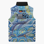 NAIDOC Week 2026 Sleeveless Puffer Jacket Dreaming of Whales Aboriginal Dot Art