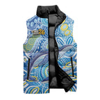 NAIDOC Week 2026 Sleeveless Puffer Jacket Dreaming of Whales Aboriginal Dot Art