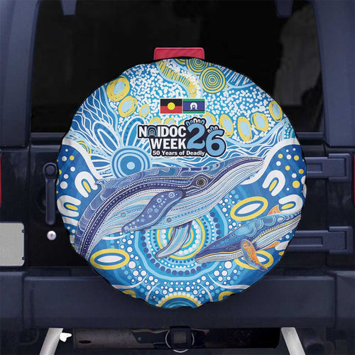 NAIDOC Week 2026 Spare Tire Cover Dreaming of Whales Aboriginal Dot Art