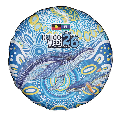 NAIDOC Week 2026 Spare Tire Cover Dreaming of Whales Aboriginal Dot Art