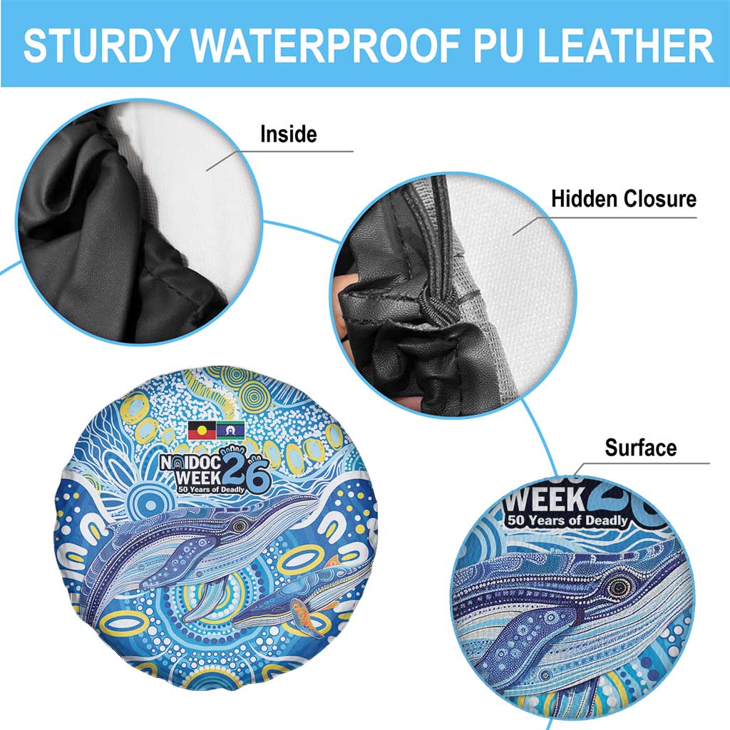 NAIDOC Week 2026 Spare Tire Cover Dreaming of Whales Aboriginal Dot Art