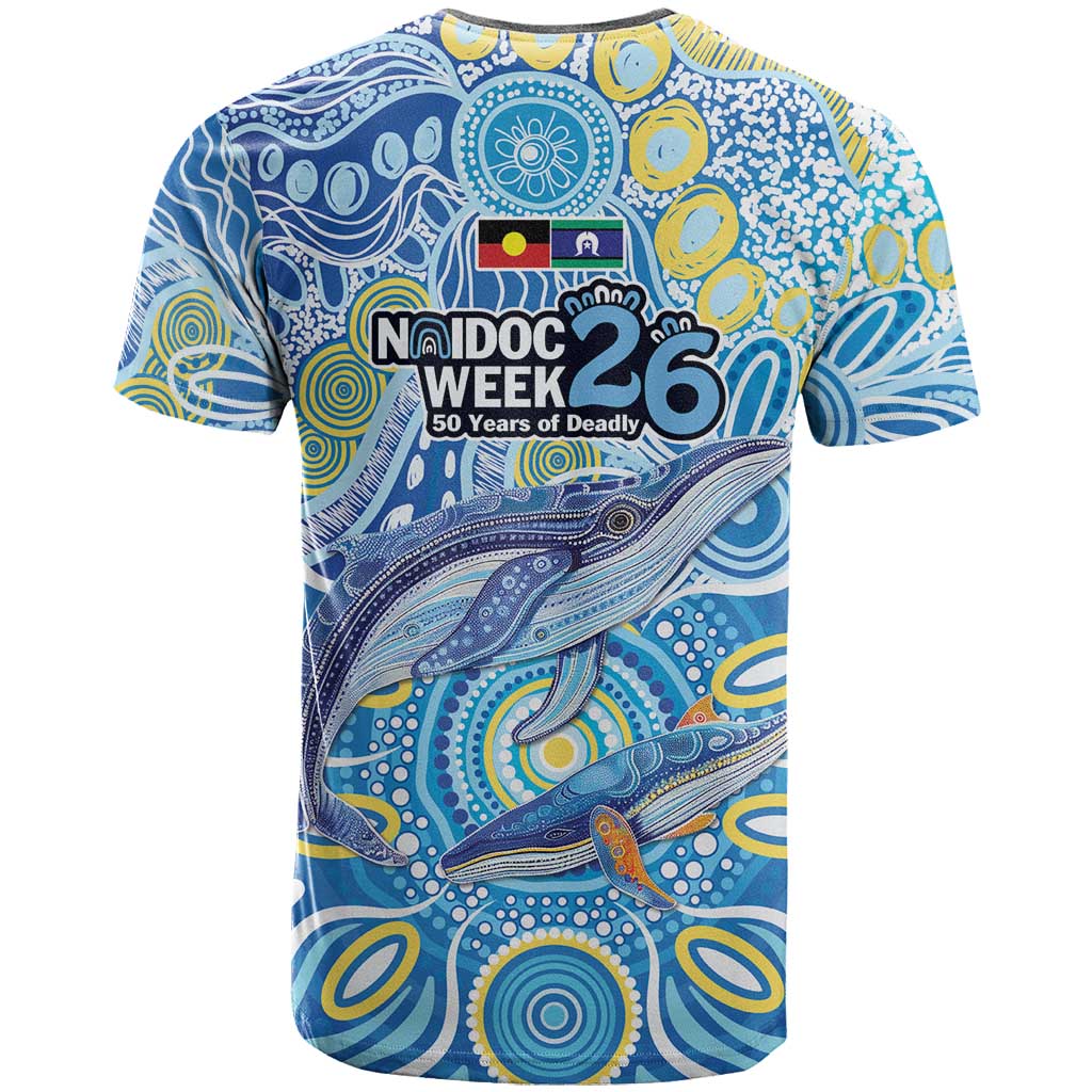 NAIDOC Week 2026 T Shirt Dreaming of Whales Aboriginal Dot Art
