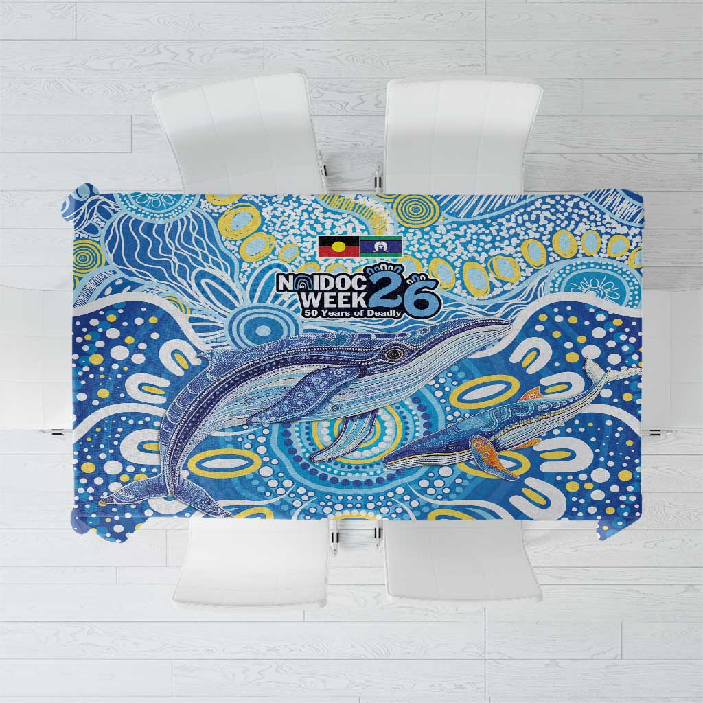 NAIDOC Week 2026 Tablecloth Dreaming of Whales Aboriginal Dot Art