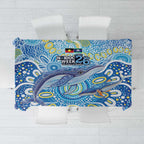 NAIDOC Week 2026 Tablecloth Dreaming of Whales Aboriginal Dot Art