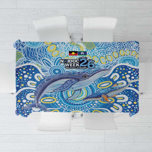 NAIDOC Week 2026 Tablecloth Dreaming of Whales Aboriginal Dot Art