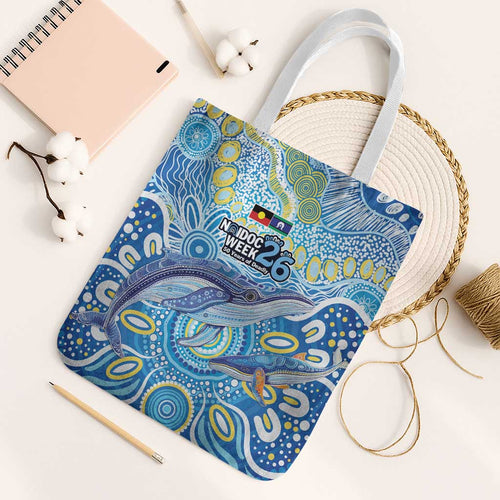 NAIDOC Week 2026 Tote Bag Dreaming of Whales Aboriginal Dot Art