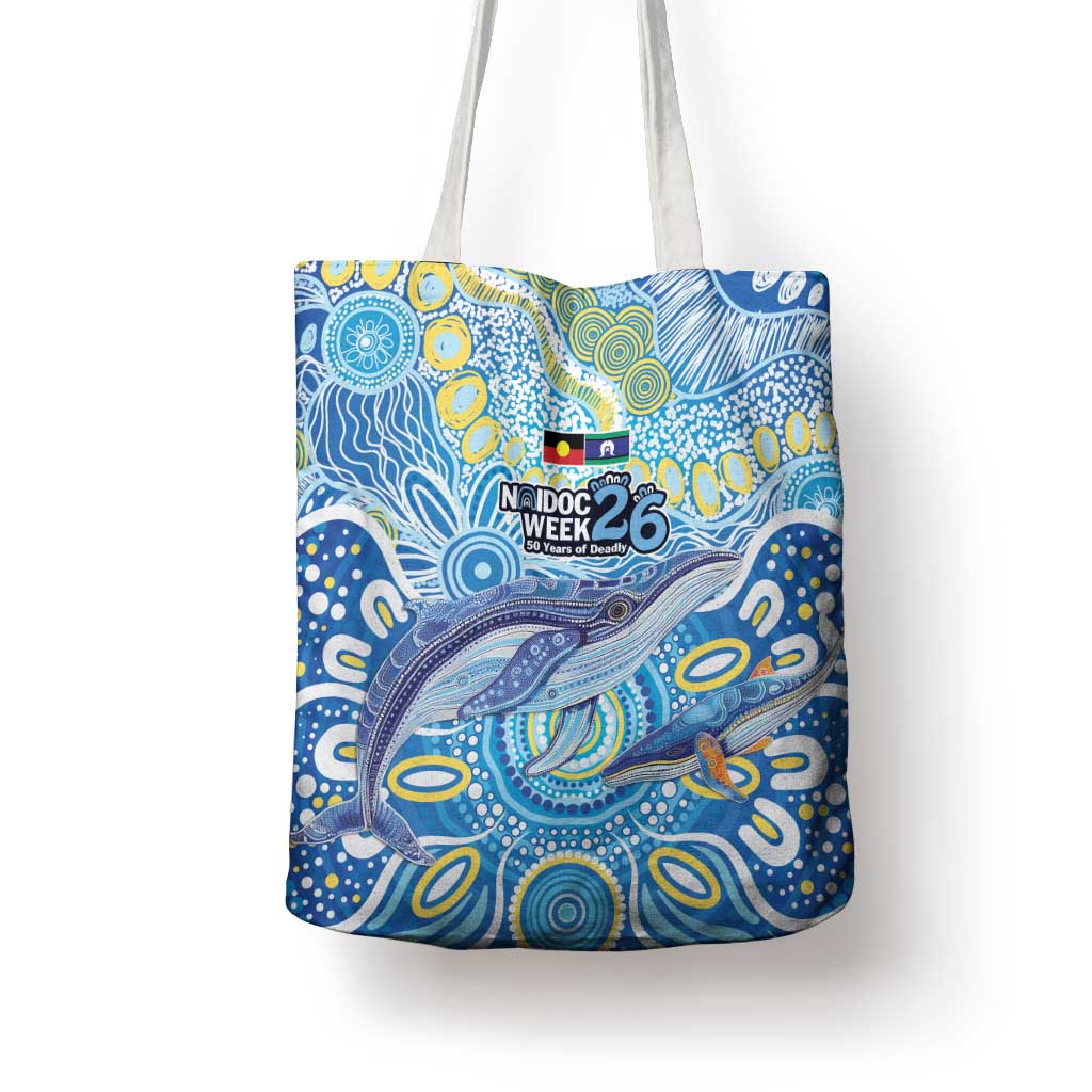 NAIDOC Week 2026 Tote Bag Dreaming of Whales Aboriginal Dot Art