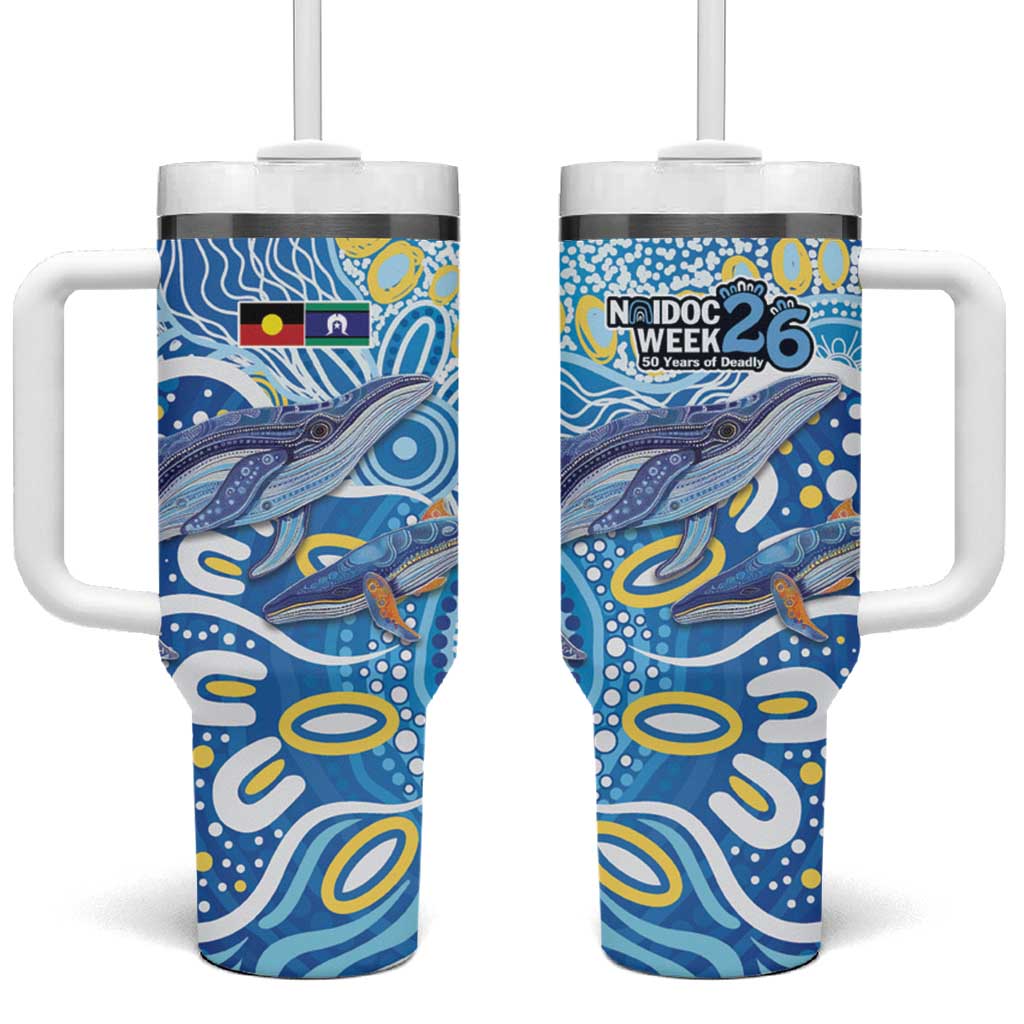 NAIDOC Week 2026 Tumbler With Handle Dreaming of Whales Aboriginal Dot Art