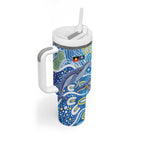 NAIDOC Week 2026 Tumbler With Handle Dreaming of Whales Aboriginal Dot Art