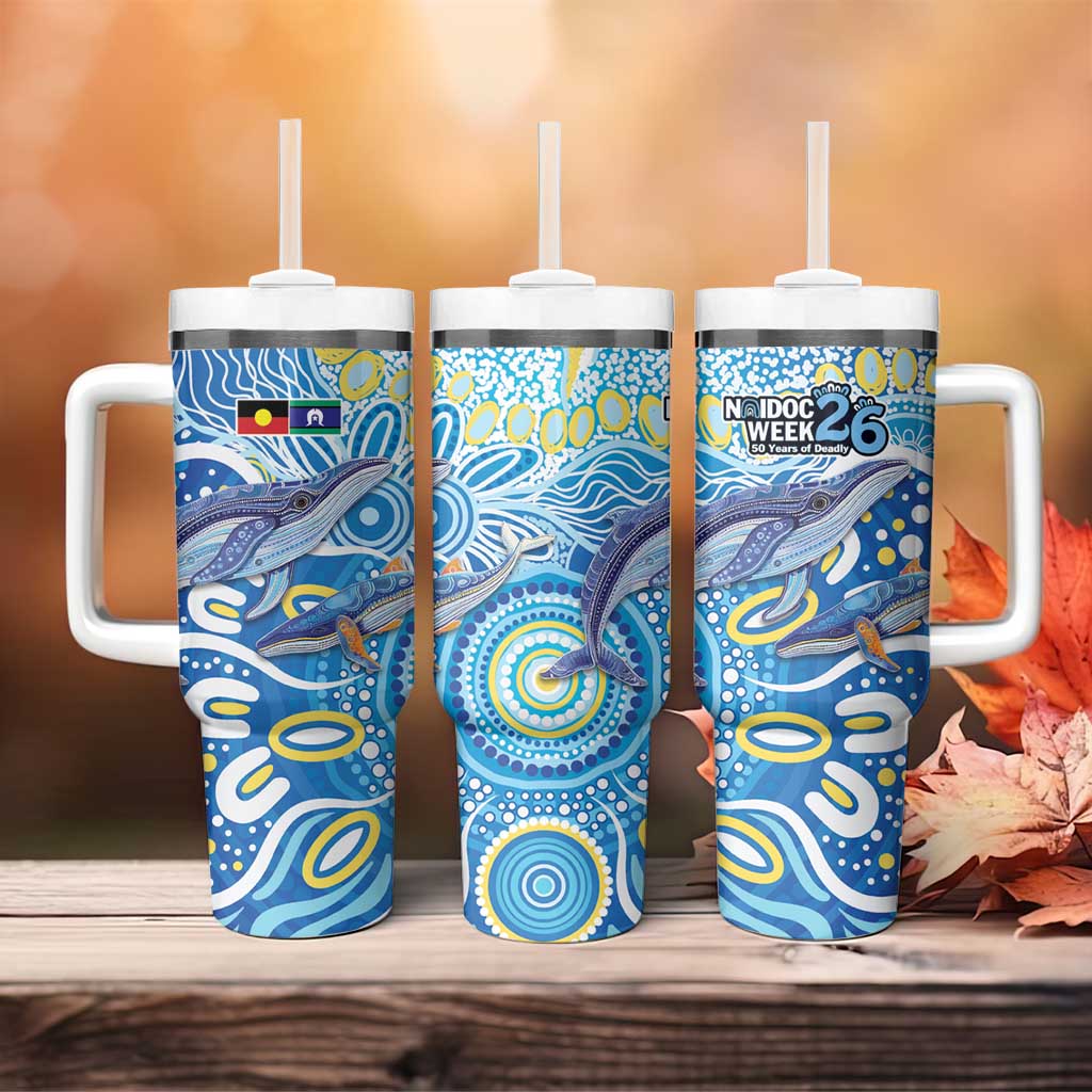 NAIDOC Week 2026 Tumbler With Handle Dreaming of Whales Aboriginal Dot Art