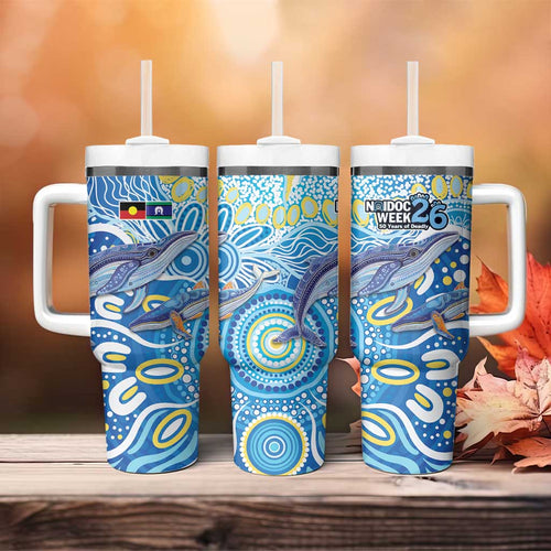 NAIDOC Week 2026 Tumbler With Handle Dreaming of Whales Aboriginal Dot Art