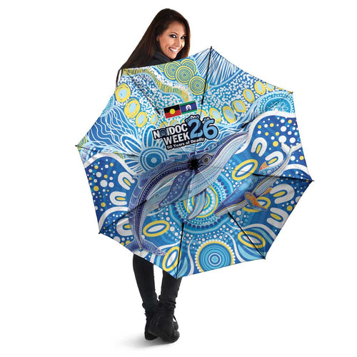 NAIDOC Week 2026 Umbrella Dreaming of Whales Aboriginal Dot Art
