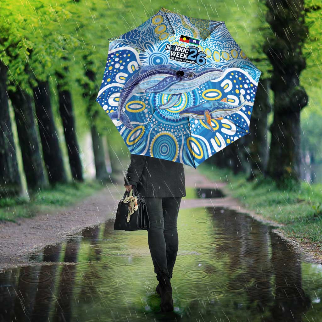 NAIDOC Week 2026 Umbrella Dreaming of Whales Aboriginal Dot Art