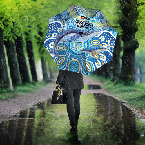NAIDOC Week 2026 Umbrella Dreaming of Whales Aboriginal Dot Art