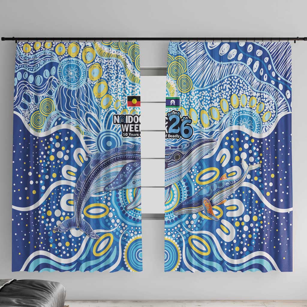 NAIDOC Week 2026 Window Curtain Dreaming of Whales Aboriginal Dot Art