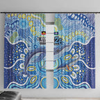 NAIDOC Week 2026 Window Curtain Dreaming of Whales Aboriginal Dot Art