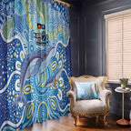 NAIDOC Week 2026 Window Curtain Dreaming of Whales Aboriginal Dot Art