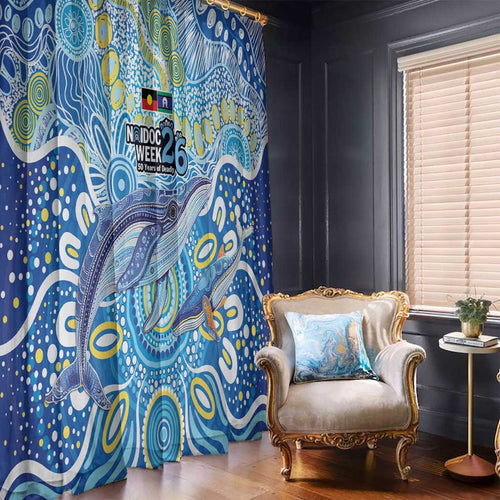 NAIDOC Week 2026 Window Curtain Dreaming of Whales Aboriginal Dot Art