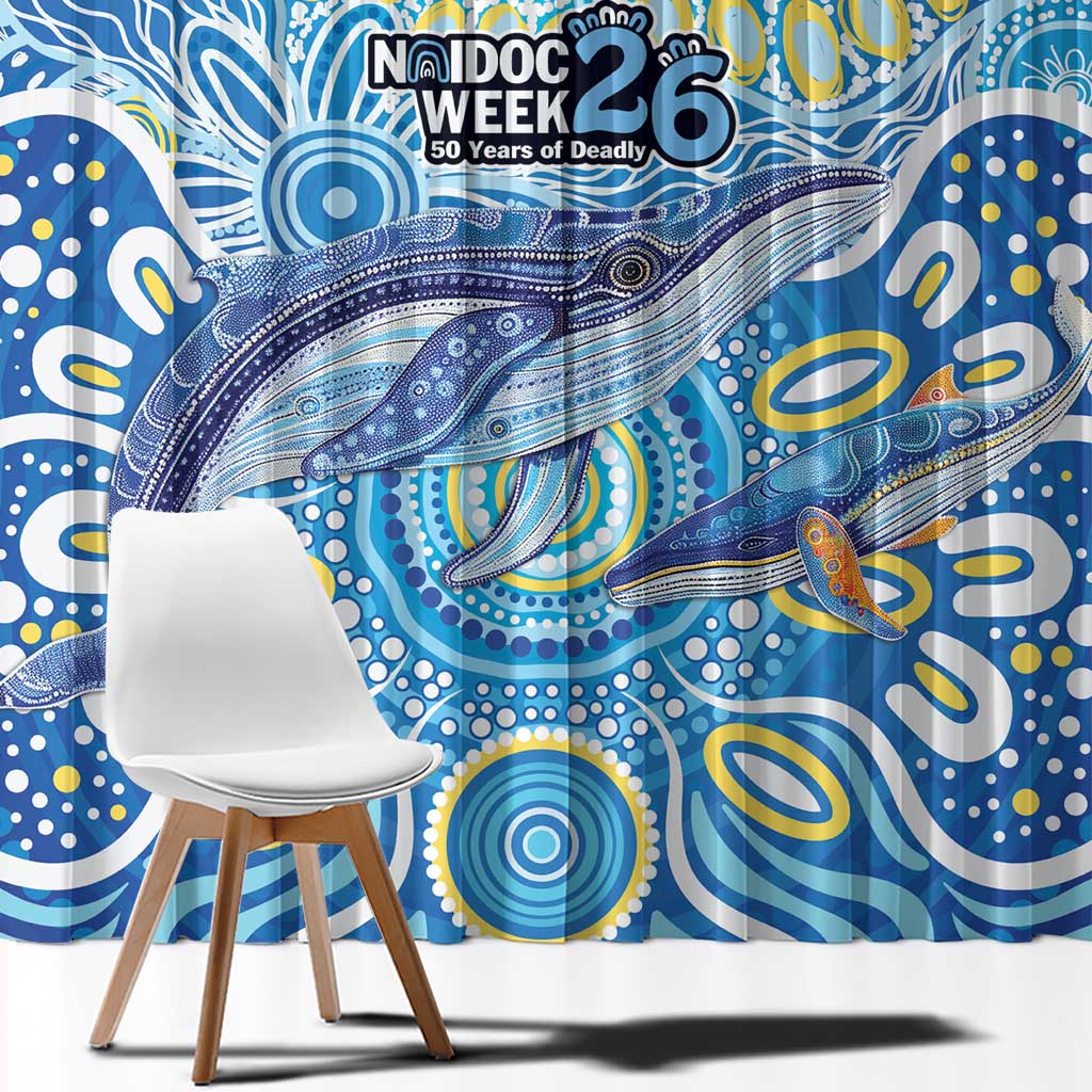 NAIDOC Week 2026 Window Curtain Dreaming of Whales Aboriginal Dot Art