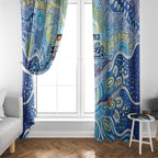 NAIDOC Week 2026 Window Curtain Dreaming of Whales Aboriginal Dot Art