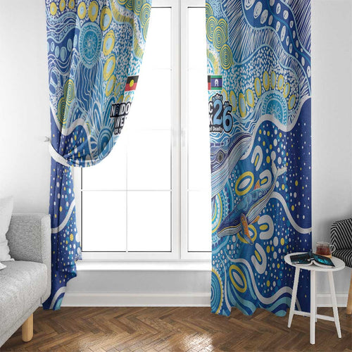 NAIDOC Week 2026 Window Curtain Dreaming of Whales Aboriginal Dot Art