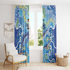 NAIDOC Week 2026 Window Curtain Dreaming of Whales Aboriginal Dot Art