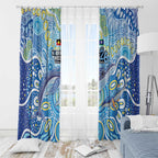 NAIDOC Week 2026 Window Curtain Dreaming of Whales Aboriginal Dot Art