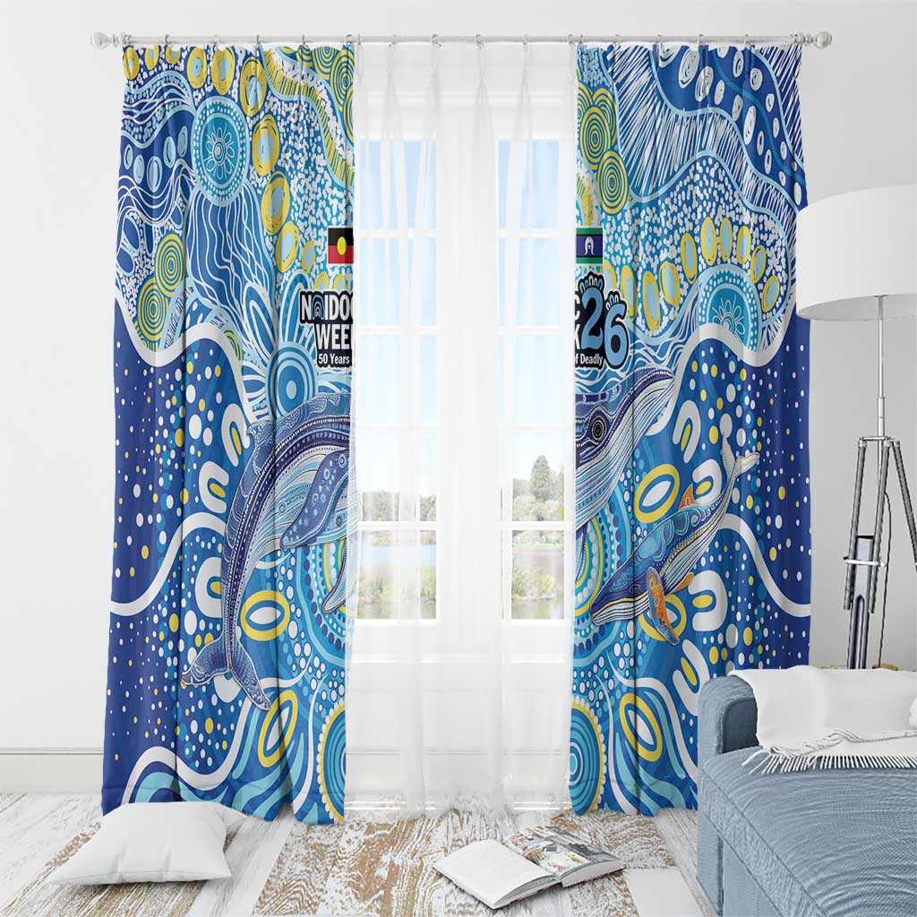 NAIDOC Week 2026 Window Curtain Dreaming of Whales Aboriginal Dot Art