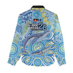 NAIDOC Week 2026 Women Casual Shirt Dreaming of Whales Aboriginal Dot Art