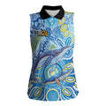NAIDOC Week 2026 Women Sleeveless Polo Shirt Dreaming of Whales Aboriginal Dot Art