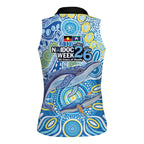 NAIDOC Week 2026 Women Sleeveless Polo Shirt Dreaming of Whales Aboriginal Dot Art