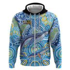 NAIDOC Week 2026 Zip Hoodie Dreaming of Whales Aboriginal Dot Art