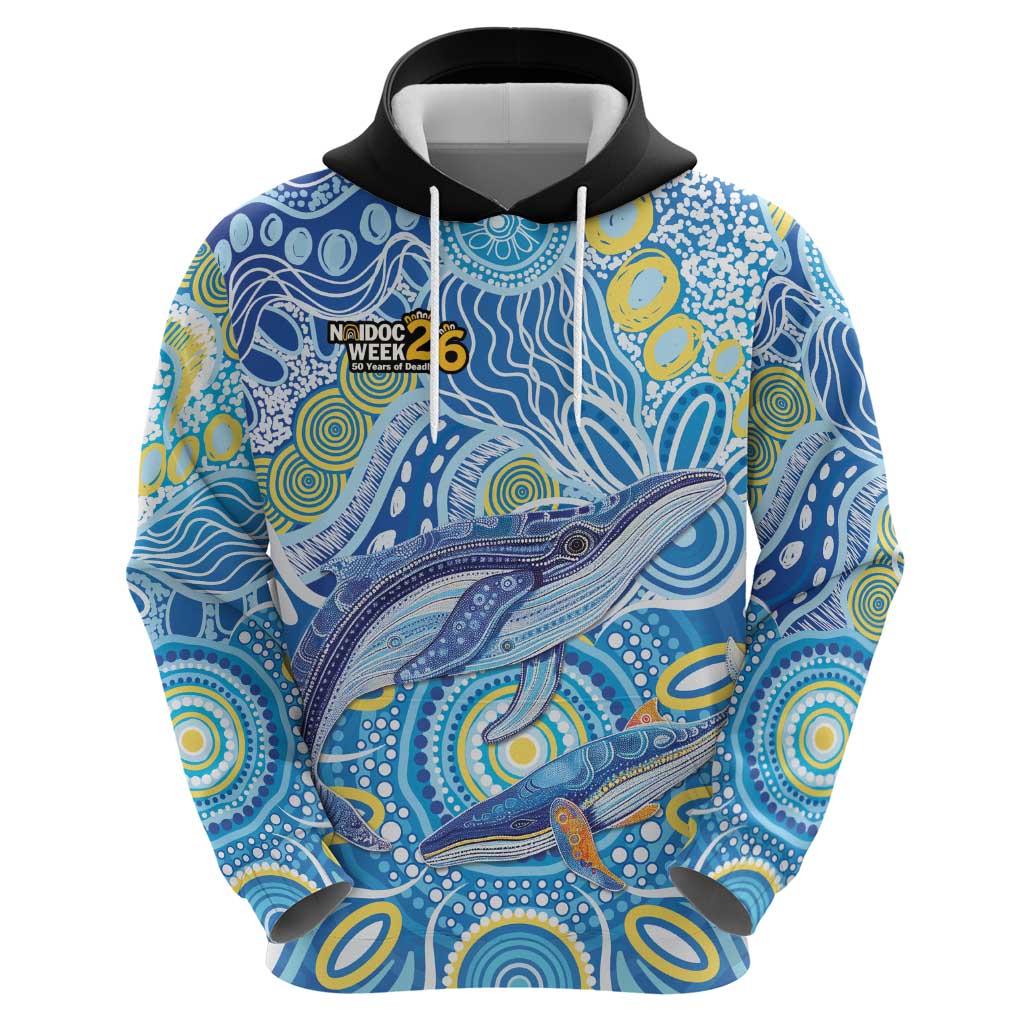 NAIDOC Week 2026 Zip Hoodie Dreaming of Whales Aboriginal Dot Art