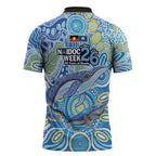 NAIDOC Week 2026 Zipper Polo Shirt Dreaming of Whales Aboriginal Dot Art