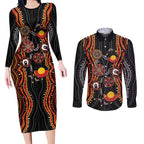 NAIDOC Week 2026 Couples Matching Long Sleeve Bodycon Dress and Long Sleeve Button Shirt Together We Rise Together We Stay Deadly