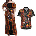 NAIDOC Week 2026 Couples Matching Off Shoulder Maxi Dress and Hawaiian Shirt Together We Rise Together We Stay Deadly