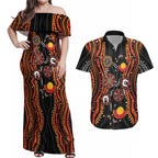 NAIDOC Week 2026 Couples Matching Off Shoulder Maxi Dress and Hawaiian Shirt Together We Rise Together We Stay Deadly