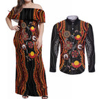 NAIDOC Week 2026 Couples Matching Off Shoulder Maxi Dress and Long Sleeve Button Shirt Together We Rise Together We Stay Deadly