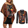 NAIDOC Week 2026 Couples Matching Off Shoulder Short Dress and Long Sleeve Button Shirt Together We Rise Together We Stay Deadly